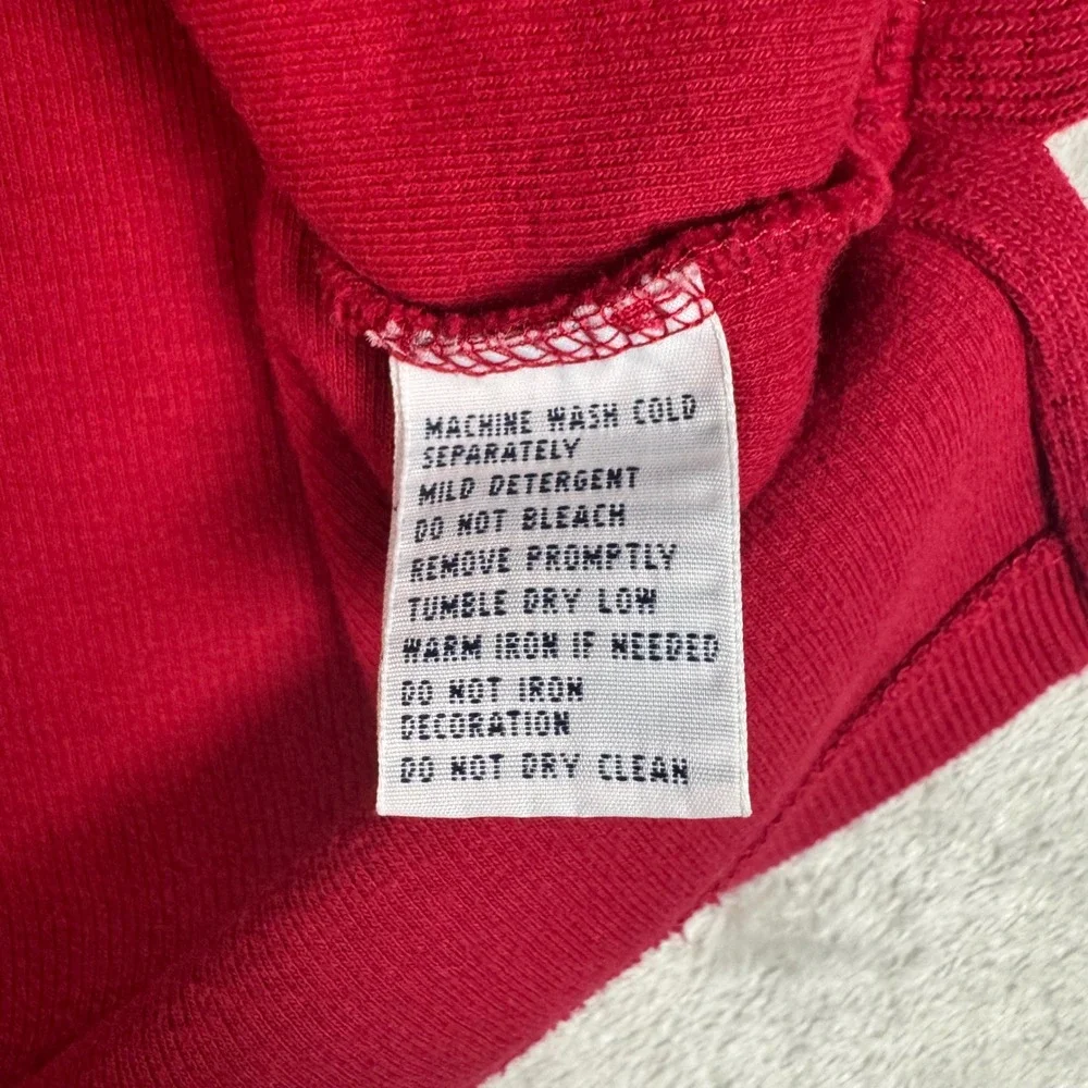 Polo Ralph Lauren Men Red Quarter Zip Pullover Sweatshirt Size Medium
